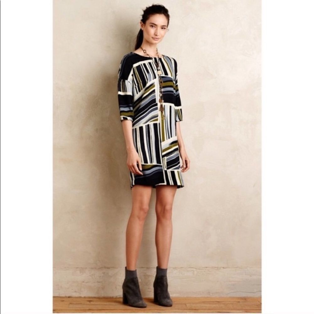 0176 Anthropology Weston Wear Boho Geometric Dress Tunic Size M New